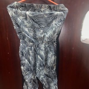 Chemistry leaf Print Jumpsuit
